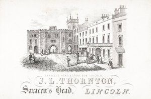 J L Thornton, Saracens Head et Stone, Lincoln - English School