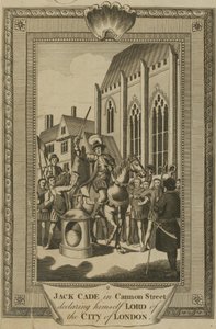 Jack Cade à Cannon Street se déclarant seigneur de la ville de Londres - English School