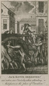 Jack Ketch arrêté et placé en détention (gravure) - English School