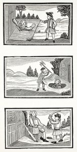 Jack et les Géants, illustration de Chap-books du XVIIIe siècle par John Ashton, pub. 1882