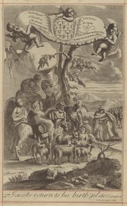 Le retour de Jacob à son lieu de naissance (gravure) - English School