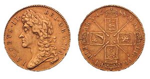 James II cinq-guinées, 1688 - English School