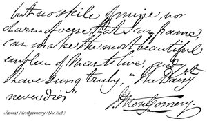 James Montgomery (le Poète) - English School