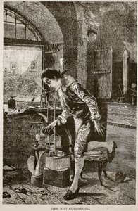 James Watt expérimentant - English School