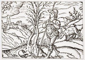 Janvier, du calendrier du berger de Spenser, 1579