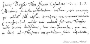 Janus Dousa, fils - English School