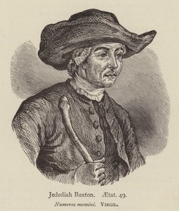 Jedediah Buxton, âgé de 49 ans (gravure) - English School