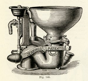 Closet à valve améliorée de Jennings, 1870 - English School