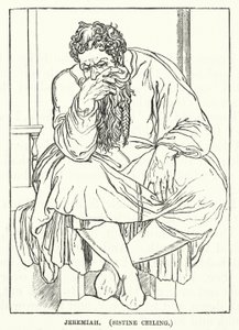 Jérémie, Plafond de la Chapelle Sixtine (gravure) - English School