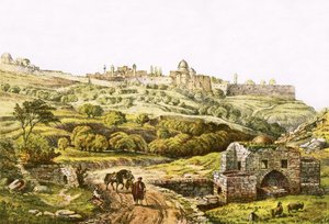 Jérusalem depuis le puits de Job - English School