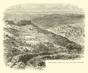 Jérusalem depuis la colline du Mauvais Conseil - English School