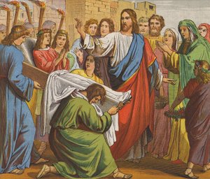 Jésus-Christ ressuscitant le fils de la veuve de Naïn - English School