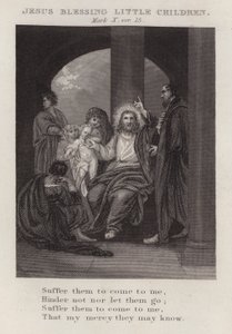 Jésus bénissant les petits enfants, Marc X, verset 15 - English School