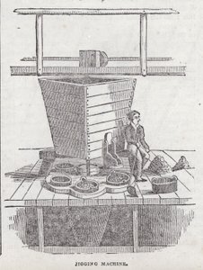 Machine à jigging, mine de cuivre de Cornouailles - English School
