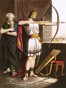 Joas tirant des flèches sur l