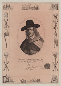 John Bradshaw, président de la Haute Cour de justice, décédé le 22 novembre 1695 - English School