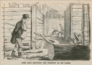 John Bull profitant de la vue dans ses parcs