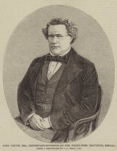 John Colvin, Lieutenant-Gouverneur des provinces du Nord-Ouest, Bengale (gravure) - English School
