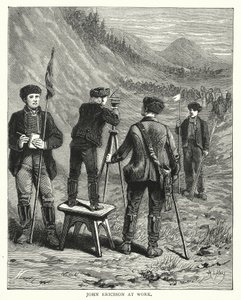John Ericsson au travail (gravure) - English School