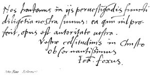 John Foxe (Réformateur) - English School