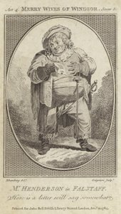 John Henderson en Falstaff dans Les Joyeuses Commères de Windsor - English School
