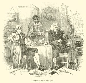 Johnson et son chat (gravure) - English School