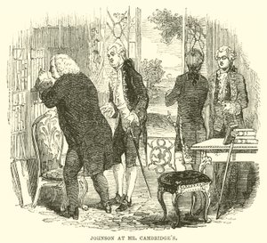 Johnson chez M. Cambridge (gravure) - English School