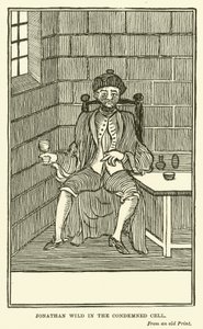 Jonathan Wild dans la cellule du condamné (gravure) - English School