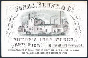 Jones, Brown & Co, Victoria Iron Works, carte de visite - English School