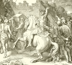 Josué encerclant les murs de Jéricho - English School