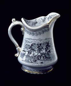 Cruche avec une représentation de la charge des Scots Greys à Balaclava - English School