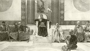 Justinien et son Conseil (gravure) - English School