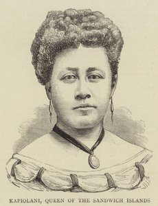 Kapiolani, reine des îles Sandwich (gravure) - English School