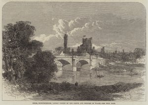 Kelso, Roxburghshire, récemment visité par le Prince et la Princesse de Galles (gravure) - English School