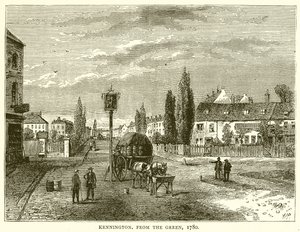 Kennington, depuis le Green, 1780