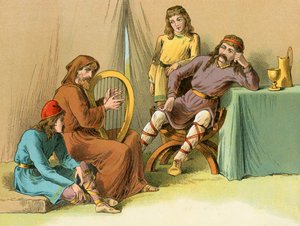 Le roi Alfred dans la tente de Guthrum - English School