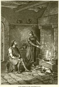 Le roi Alfred dans la hutte du bouvier - English School
