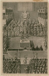 Le roi Charles Ier devant la Haute Cour de justice à Whitehall, 1648 - English School