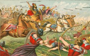Le roi David victorieux dans la bataille - English School