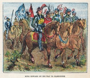 Le roi Édouard Ier en route pour le Hampshire