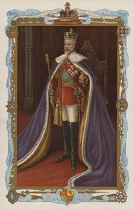 Le roi Édouard VII en robes de couronnement - English School