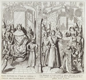 Le roi Édouard III envoie son défi à Philippe de Valois, roi de France, l