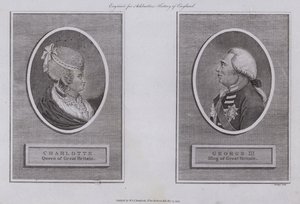 Roi George III et reine Charlotte - English School