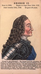 Roi George II (gravure en couleur) - English School