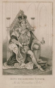 Le Roi George IV dans ses Robes de Couronnement - English School