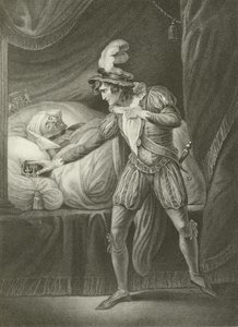 Le roi Henri IV et le jeune prince Hal, sur le point de prendre sa couronne