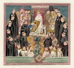 Le roi Henri VI et son parlement à Bury - English School