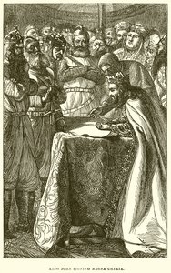 Le Roi Jean Signant la Magna Carta - English School