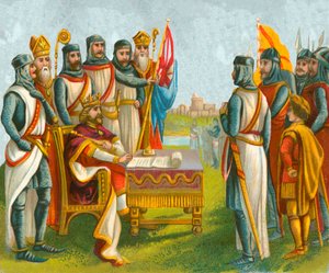 Le roi Jean signant la Magna Carta - English School