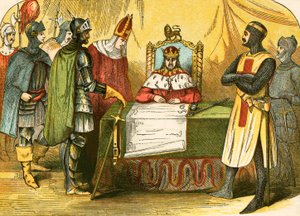 Le roi Jean signant la Magna Carta - English School